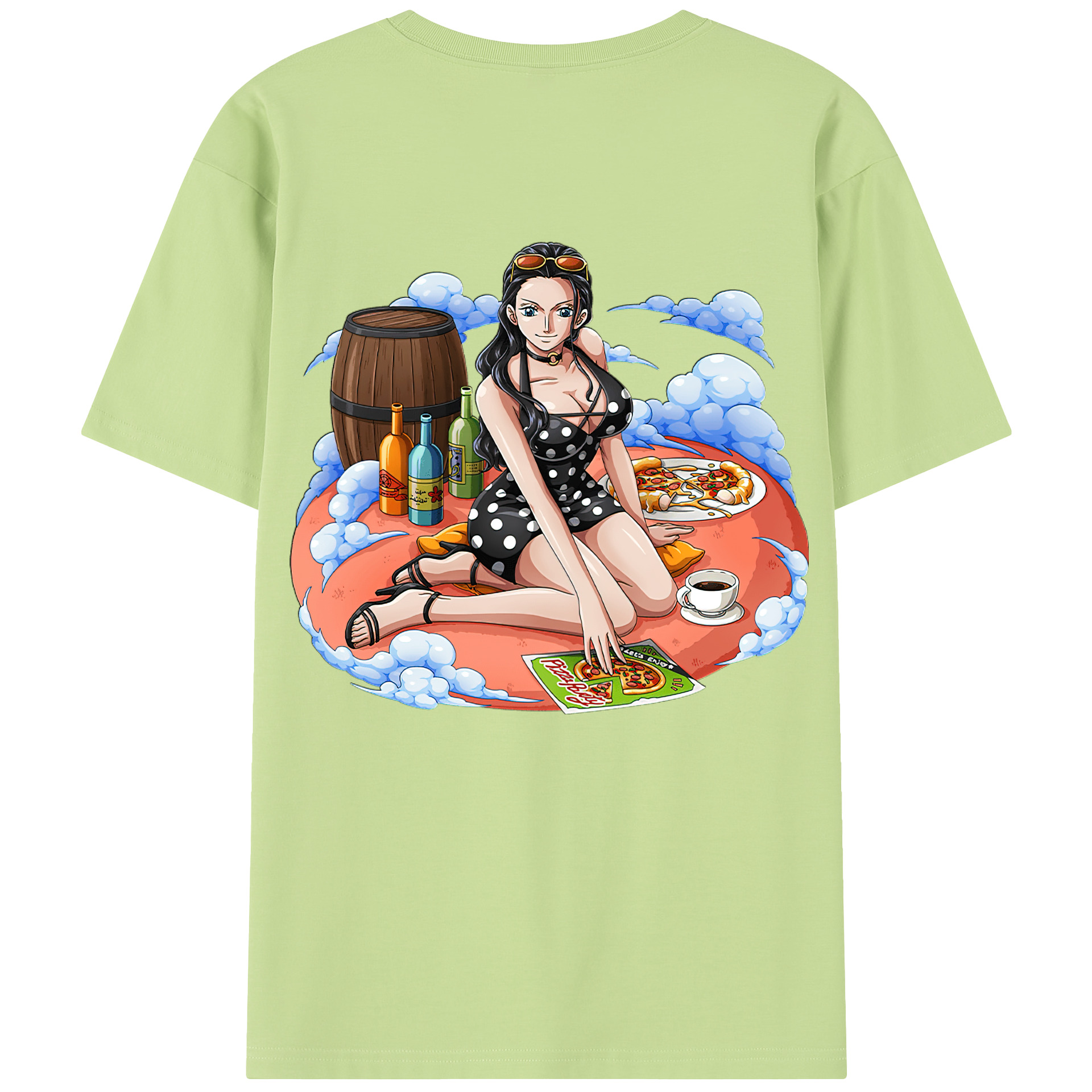 ワンピース ニコ・ロビン ONE PIECE Nico Robin 綿100％半袖Tシャツ（背面プリント）